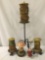 Collection of 5 vintage German candles with stands. Johann Gunter, Walldurn, Schwarzwald, gnome