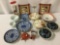 17 piece lot of Asian home decor, rice bowls, teapot, vintage tiger bowl and more.