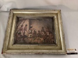 Vintage framed Native American print, approximately 21 x 17 inches.