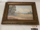 Antique framed original landscape painting by unknown artist approximately 20 x 15 inches.
