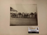 Antique photo of camel water carts in Arabia, approximately 10 x 8 inches