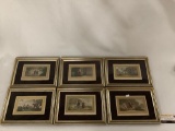 Lot of 6 framed antique prints from The Louvre: Dutch Liberty, Icelanders, Norwegians, The Battle of