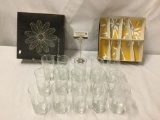 15 hostess glassware cups with bamboo designs - styled by Libby & made in the USA - 2 boxes