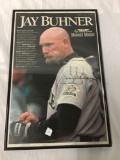 Framed August 11,2011 Seattle Times cover feat Jay Bruhner incl. autographed glass