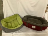 Lot of 2 gently used Dog beds for smaller dogs, Orvis- Small, E&E Co. approx 28x22x6 inches