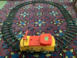 Children's riding electric train set Mighty Casey with track, needs charger to be tested as is
