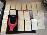 Large collection of 20 new estate necklaces including a large faux Coral necklace