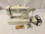 Vintage White Jeans Machine model no. 1888 Sewing machine with foot pedal - Tested and working