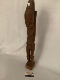 Hand carved wood female/mother figure made in Taiwan, approx 26x3 inches. Has chip, see pics