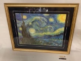 Framed print of Vincent van Gogh - Starry Night approx 31x24 inches