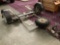 Vehicle tow trailer with good tires, spare tire, wheel straps, brake lights and mud flaps
