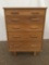 Vintage Ranch Oak 5 drawer tall boy dresser in good cond - matches 126 & 131-133