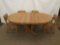 Vintage Ranch Oak dining table with 4 chairs & 2 leaves - matches 126, 128, 131/132