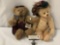 Lot of 2 Artist Designed - Cottage Collectibles by Ganz articulated Teddy Bears