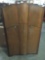 Stunning art deco late 20's armoire with elegant metal handles, wood front and key - as is