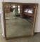 Vintage large wall mirror in gesso frame - 42x38 inches