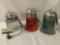 Lot of three vintage Juice-O-Mat juicers from Rival M.F.G. Co. of Kansas City, Missouri.