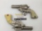 Vintage 50s Stevens Bang-O die cast cap gun pistols in working cond - rare classic cap gun