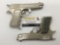 Pair of vintage Hubley die cast pistols - Mountie & the Forty Five, tested and working