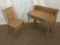 Vintage wicker desk and chair from Dryden Art Furniture - mild wear as is