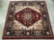 Safavieh Heritage 100% wool rug, made in India, color: red/heriz - 4x4 ft square