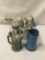 6 German steins made of metal, stoneware, glass. Handschliff, Mapsa and more!