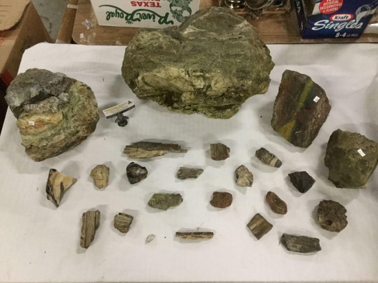 Lot of crystals, minerals, rocks, and geological oddities incl. several from Colombia River Gorge