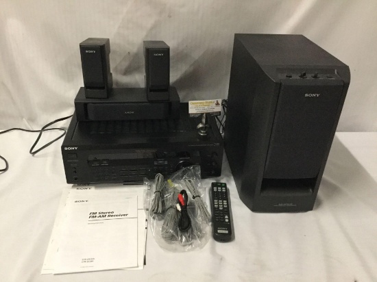 Sony STR-SE391 audio video control center and tuner. Comes with 3 speakers & a subwoofer - tested