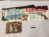 Collection of Roy Rogers memorabilia incl. 60's Marx Roy Rogers big game rifle cap gun & more!