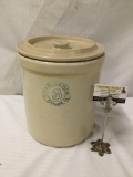 Vintage Pacific Stoneware 3 gallon crock with lid - made in Portland Oregon