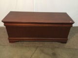 Modern cedar chest with fold out tray - good cond