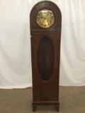 Antique German AMUF grandfather clock with mission era casing - circa 1900-1910 - fair cond