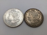 Excellent quality MS 1881-O silver Morgan dollar, and 1879-O silver Morgan dollar