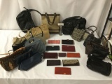 25 high quality used women's purses, handbags, clutches: Wilsons Leather, Tommy Hilfiger, etc