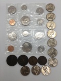 Collection of Canadian and Australian coinage feat. 2 Royal Mint 1969 proof sets, 1837 Quebec penny