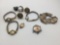 Selection of jewelry incl. vintage watches (Omega, Hamilton) etc + antique silver coin bracelet &