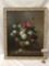 Antique original still life oil painting of flowers by Ada L Stewart - signed in antique'd frame