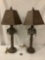 Pair of antique inspired Maitland Smith (not marked) table lamps with mid 1800's look - see pics