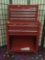 Craftsmen 2 tier tool chest cabinet with casters, filled with misc, tools and more - no keys