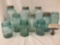 10 antique blue glass jars incl. Swayzees, Ball & Atlas glass