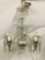 Vintage chandelier with crystal and composite elements - candelabra style