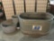 Selection of 3 vintage galvanized metal tubs incl. large Universal stock tank