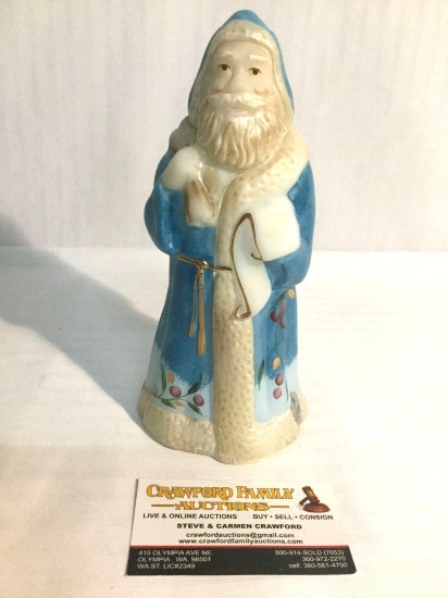 Fenton limited edition hand crafted Santa Claus w/ 22k gold highlights signed & #'d 34/1000