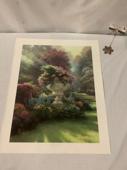 Thomas Kinkade ltd ed signed & #'d 96/2950 print - "The Garden of Hope - Gardens of Light II"