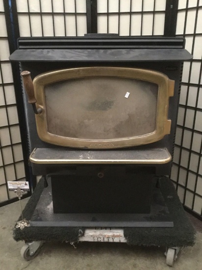 Travis Industries Inc. free standing fireplace, No. 1302-26510