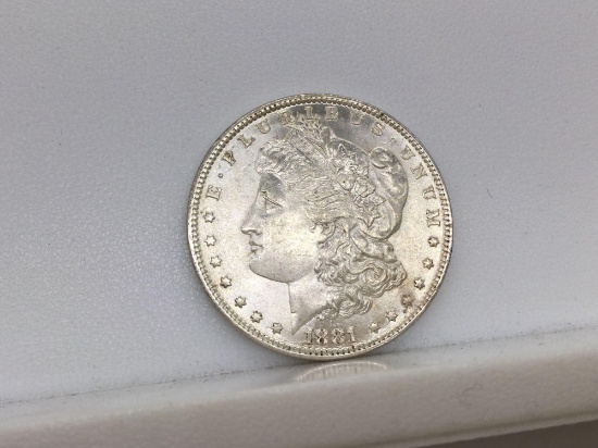 1881-O MS quality silver Morgan dollar