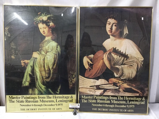 Pair of 1975 posters from the Detoit Hermitage exhibit & State Russian Museum in Leningrad