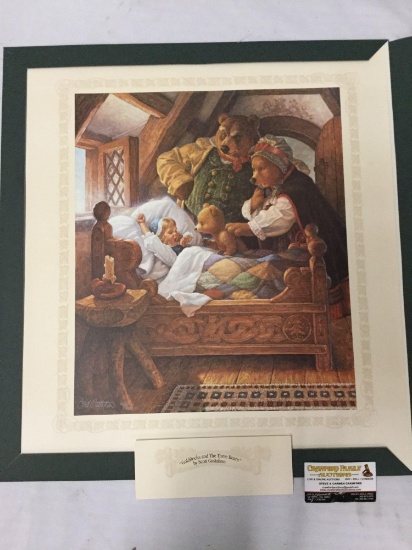 Greenwich Workshop print of Scott Gustavson - Goldilocks and The Three Bears, from an edition of