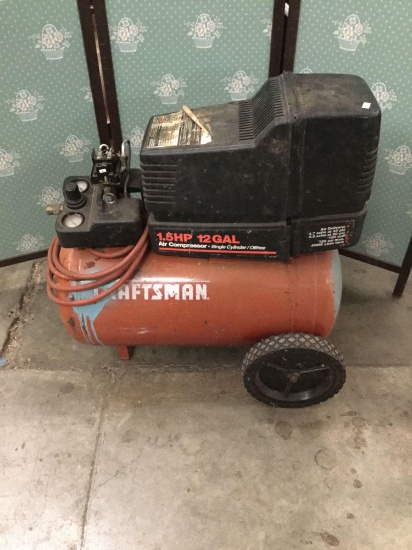 Sears Craftsman 1.5 HO 12 Gallon air compressor and Campbell Housefeld air compressor - tested &