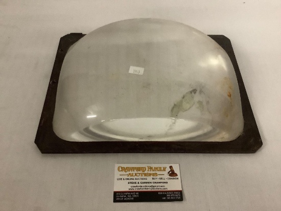 Art deco magnifying dome bubble glass picture frame or wall decor pc